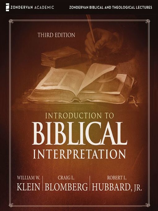 Introduction To Biblical Interpretation - Boston Public Library - OverDrive